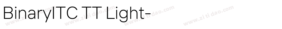 BinaryITC TT Light字体转换